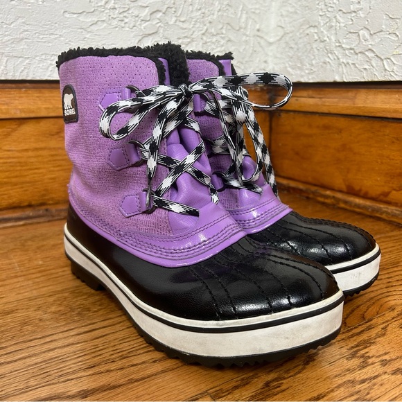 Sorel | Tivoli Mid Purple Lace Up Winter Boots Size 6 - Picture 13 of 15